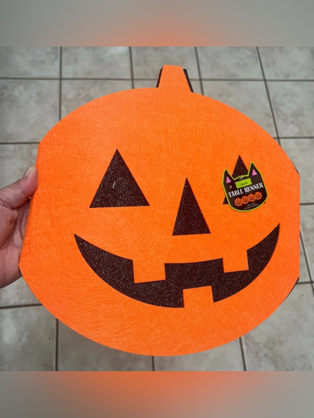 Halloween Pumpkin Table Runner 50in x 12in
